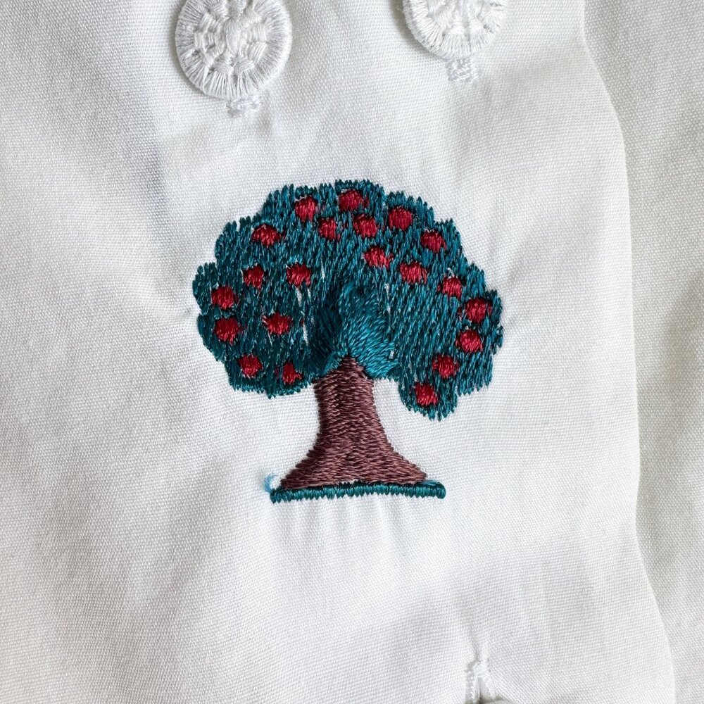 HESS FRACKMANN Trachten White Cotton Embroidered Blouse 36 - Picture 6 of 8